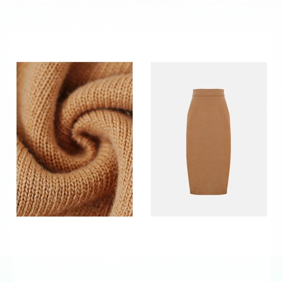 SHIIEELL时尚气质针织半身裙女新款纯色休闲气质包臀裙 Z3320