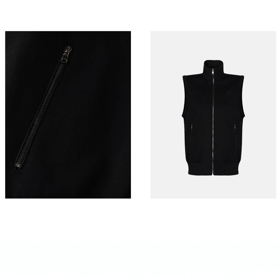 黑色简约显瘦无袖外套女士时尚百搭秋冬款上衣 Z3423