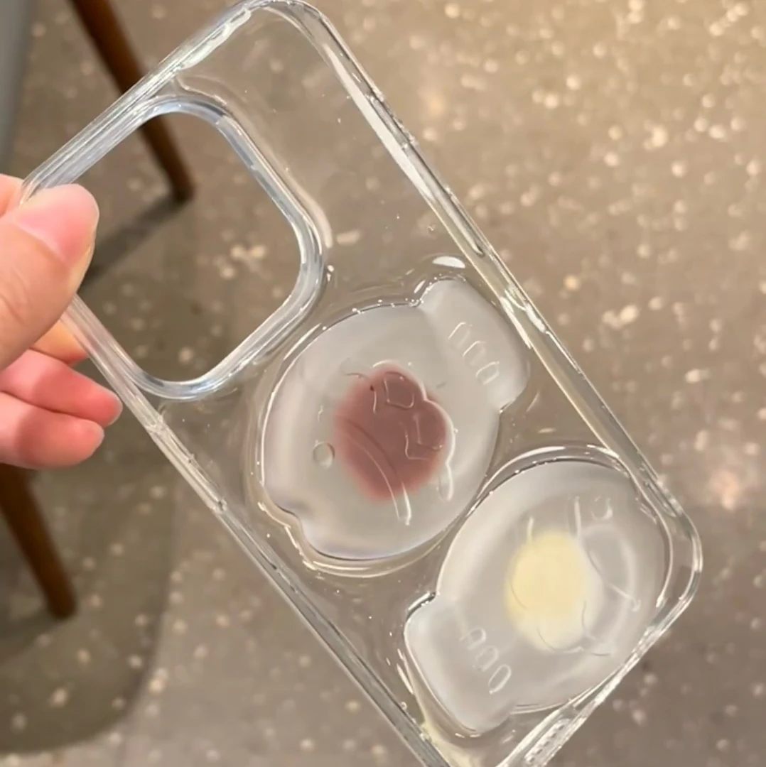 透明夹心鲷鱼烧适用iPhone15promax苹果16pro手机壳13全包创意12