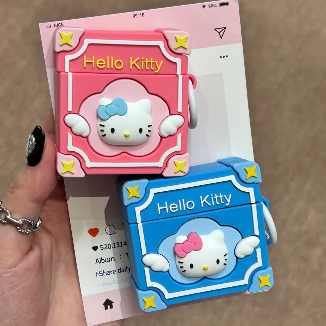 魔法书kt猫苹果Airpods1/2代耳机保护套pro二代新款软新3代卡通女