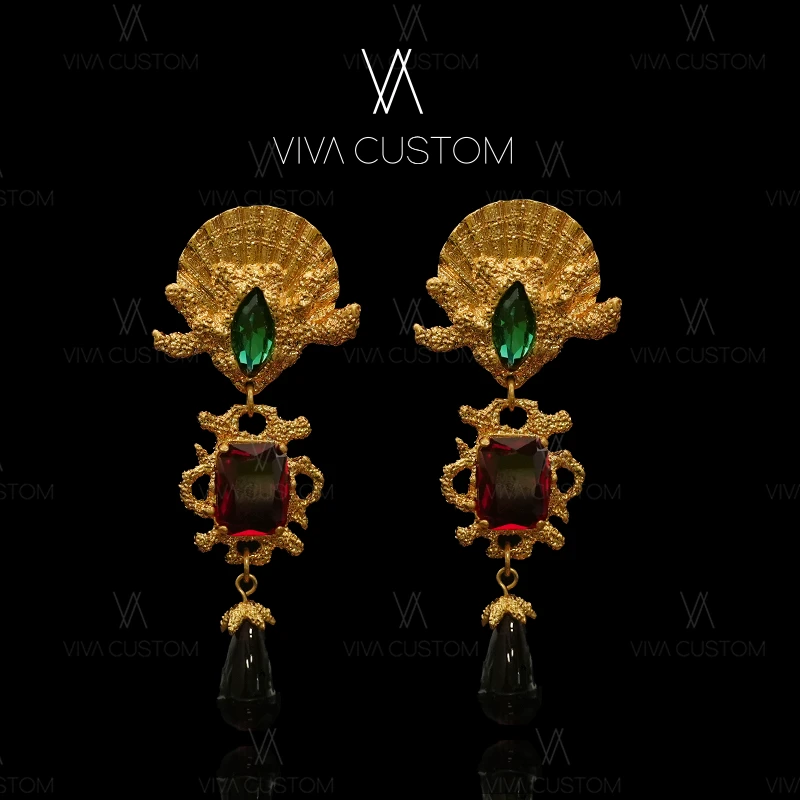 合金合成锆石耳饰 (秀场系列)埃及幻象金字塔守卫耳夹-