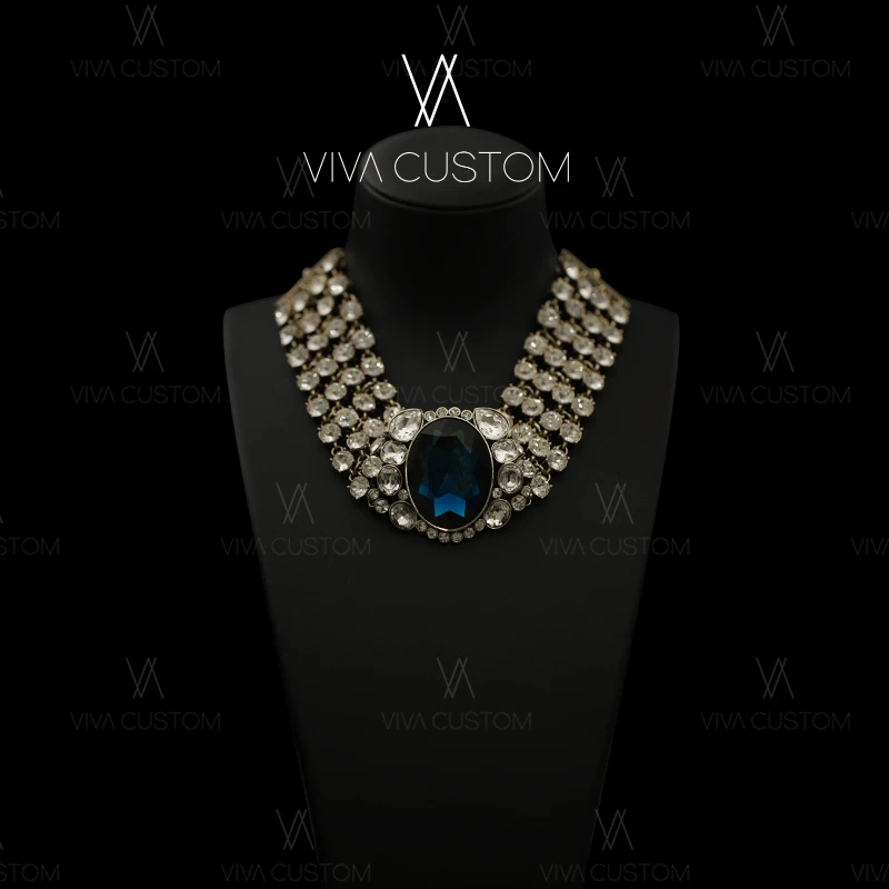 复古典雅大气百搭气质镶嵌名媛项链