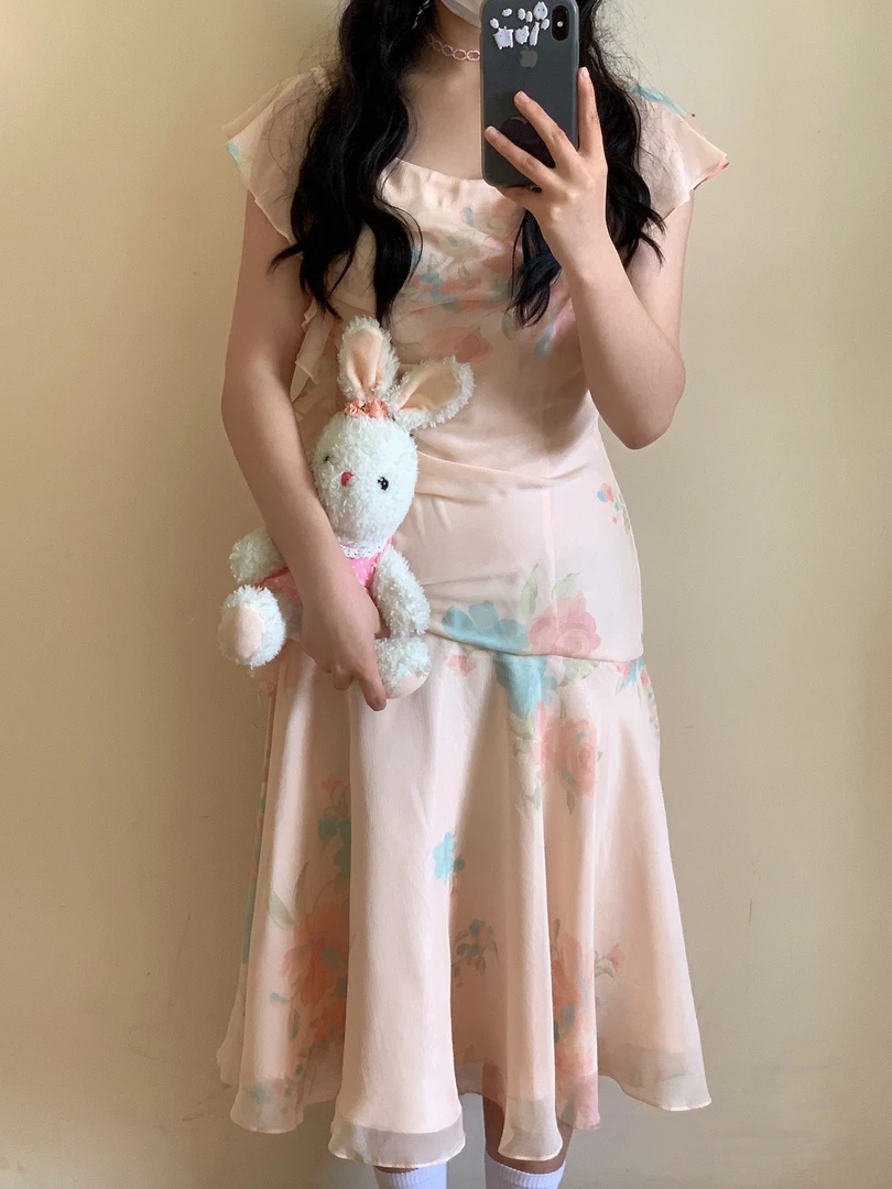 sosure古着连衣裙西装半裙