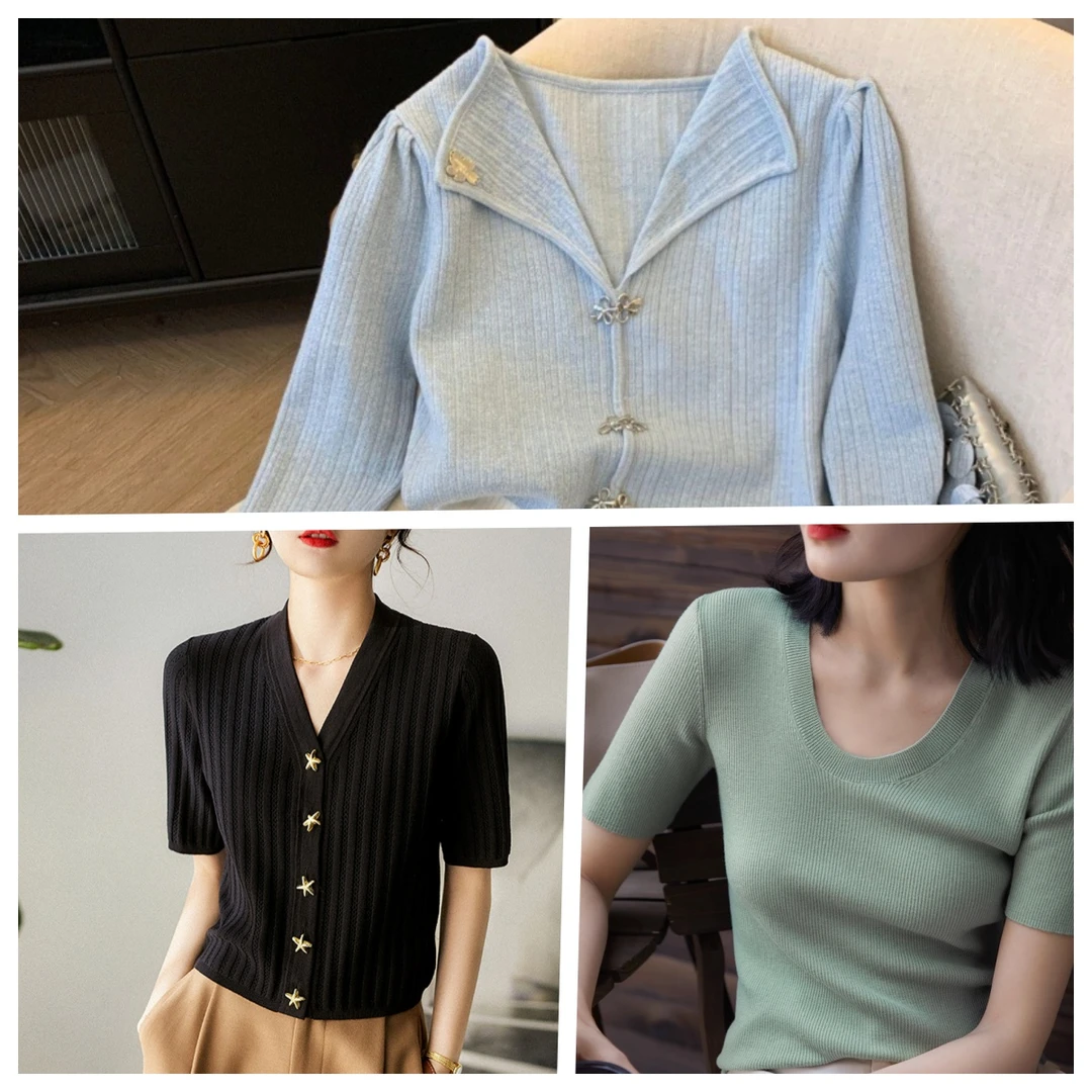 【B531-B540】女款针织上衣气质设计感显瘦时尚百搭