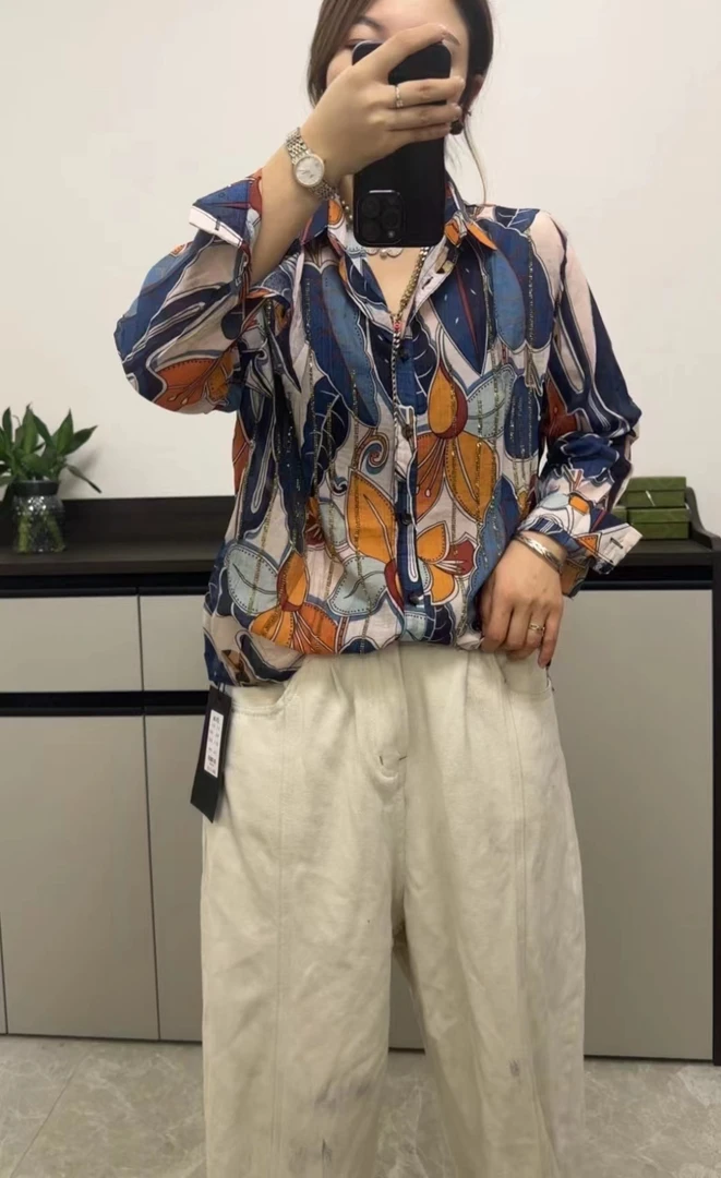 宽松大码衬衫打底上衣潮