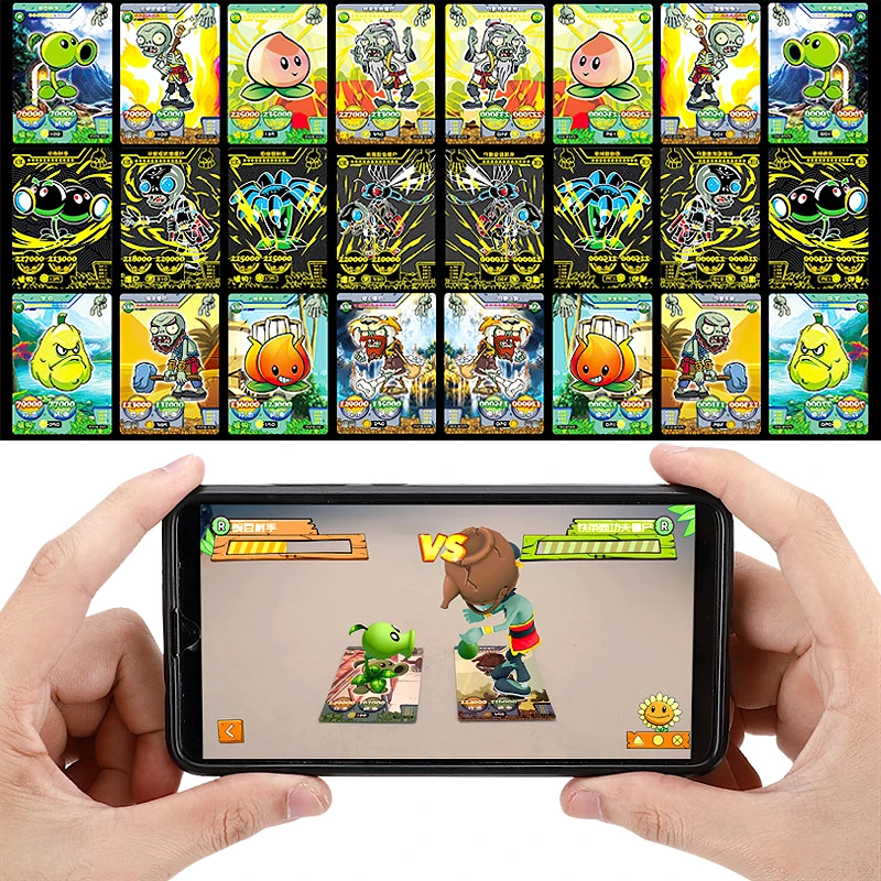 正版植物大战僵尸拆包整盒卡片牌AR扫码对战还原动画游戏玩具1-2