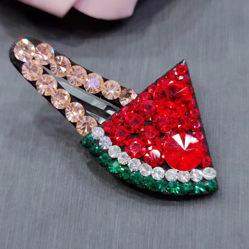 米龙原创捷克钻满钻时尚西瓜碎发刘海掰掰夹BB夹边夹发饰韩版