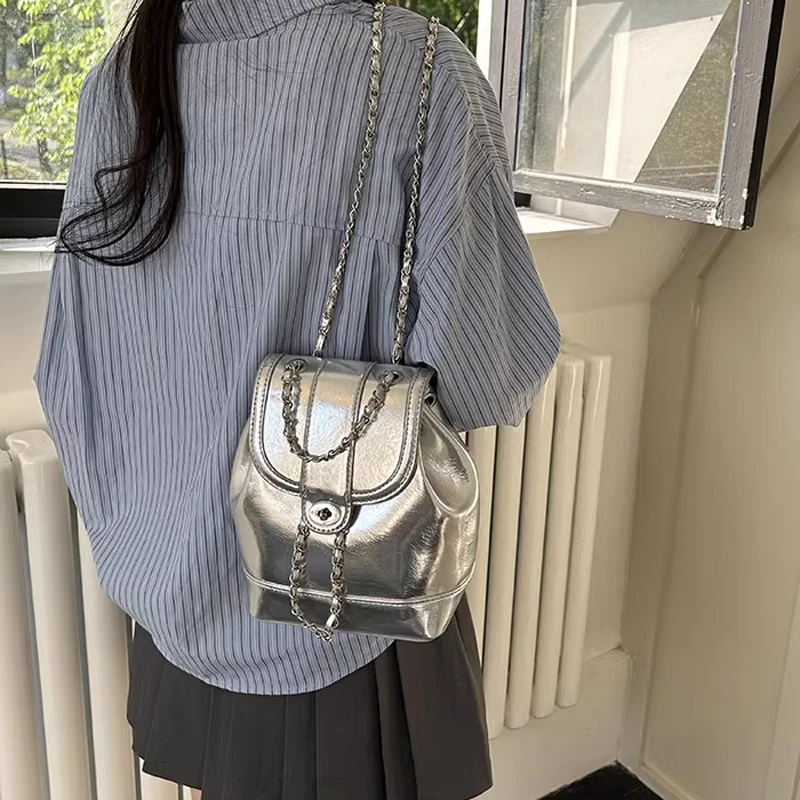 时尚小包包女2024夏季韩版ins双肩包网红女士背包双肩包女小背包