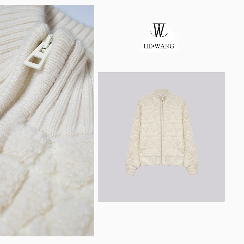 HW 名媛减龄羊毛气质时尚长袖针织衫-2187