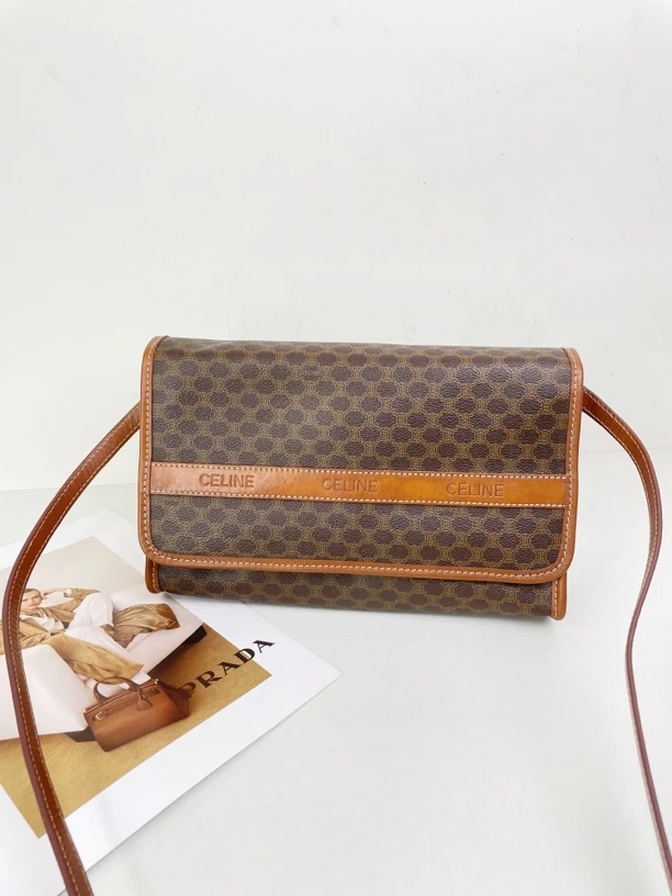 95新 Celine/思琳 翻盖信封包斜挎包 单肩包