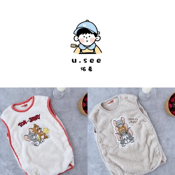 24出出小口日子儿童秋冬季长款珊瑚绒保暖护肚马甲