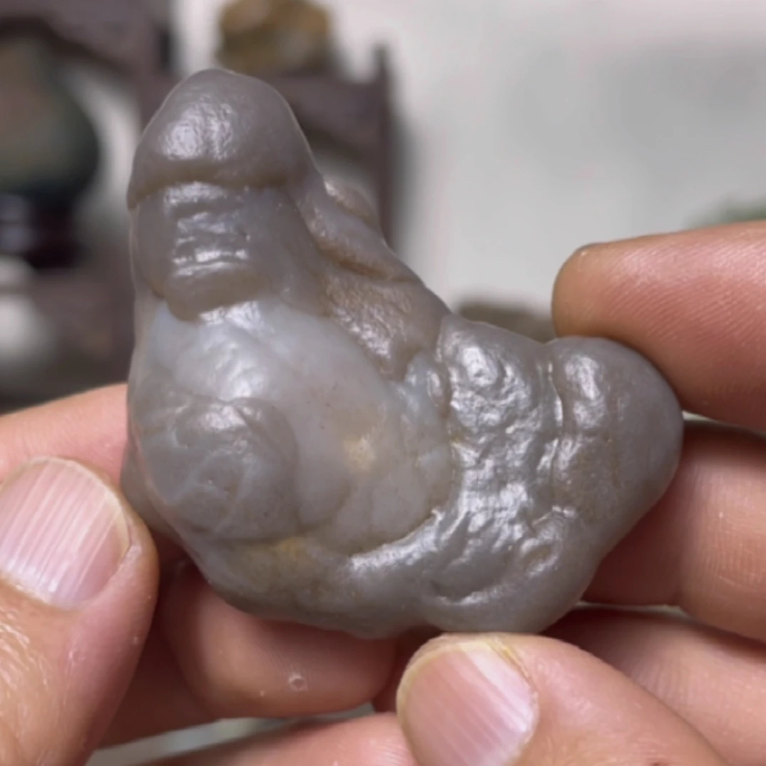 天然戈壁石-玛瑙象形石（寿星）