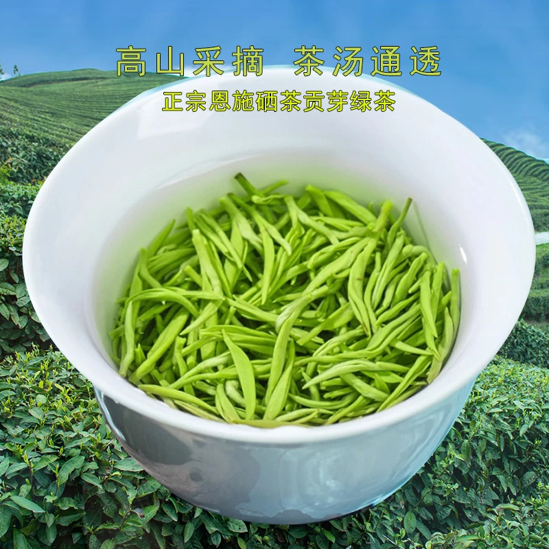 2024新茶【贡芽】头采明前茶浓香型茶雀舌春茶硒都茶汤鲜香