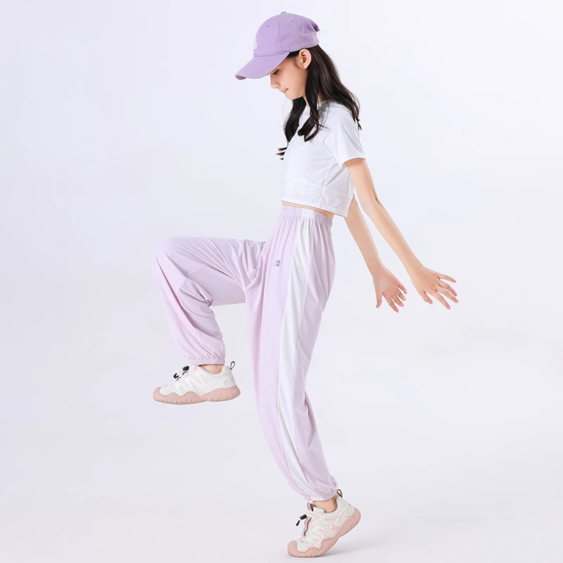 女童裤子2024新款儿童夏季防蚊裤冰丝休闲裤中大童防晒透气速干裤