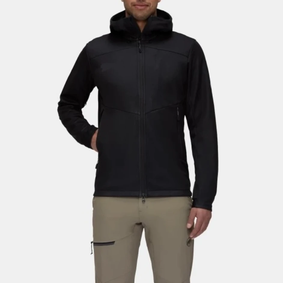 户外情侣防风保暖软壳衣连帽外套宽松休闲运动夹克 204813