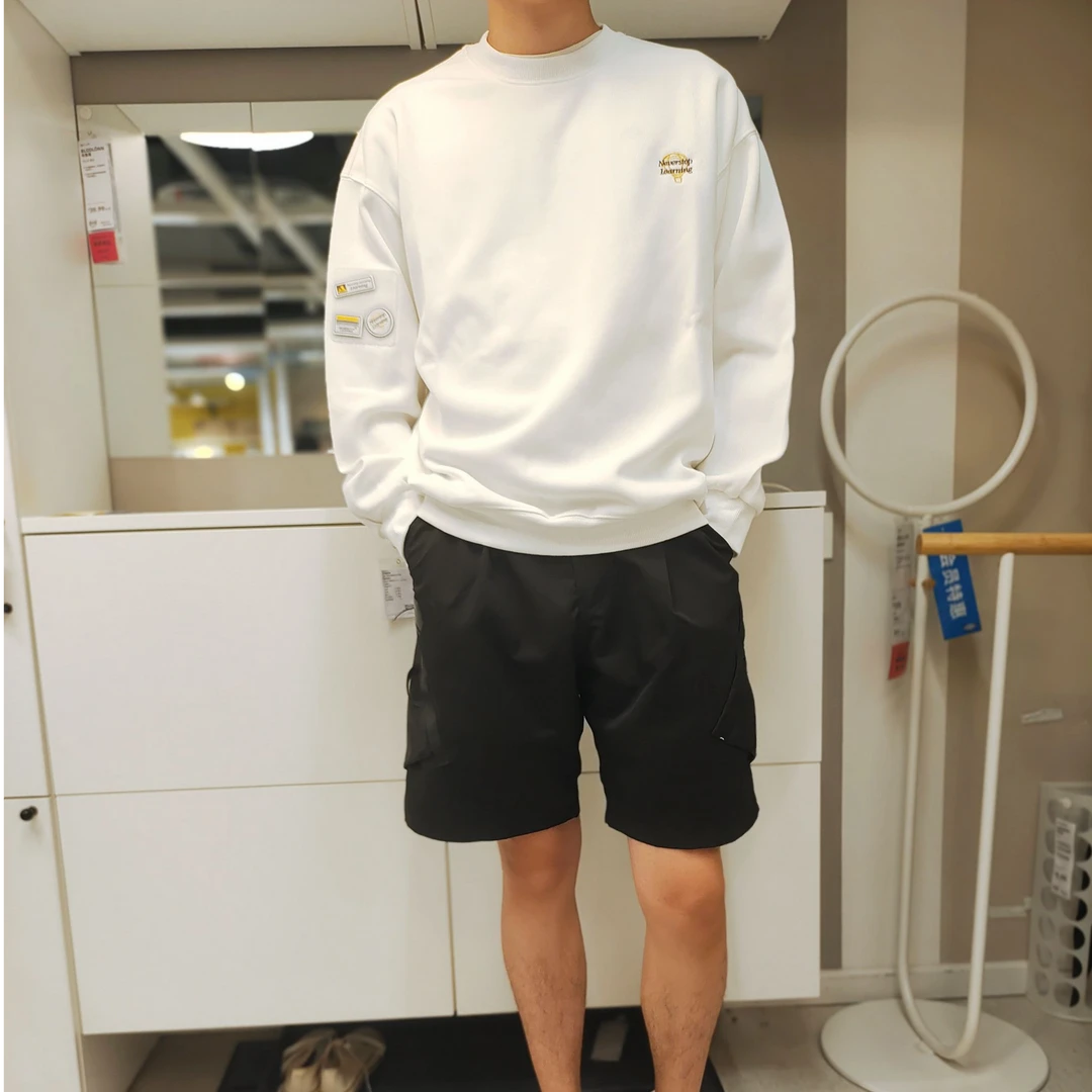 美式卫衣新款春秋冬重磅宽松版卫衣男士圆领