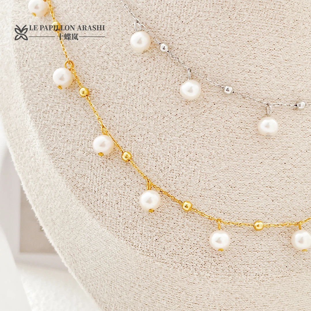 S925银精品满天星淡水珍珠小众百搭轻奢气质手工手链项链