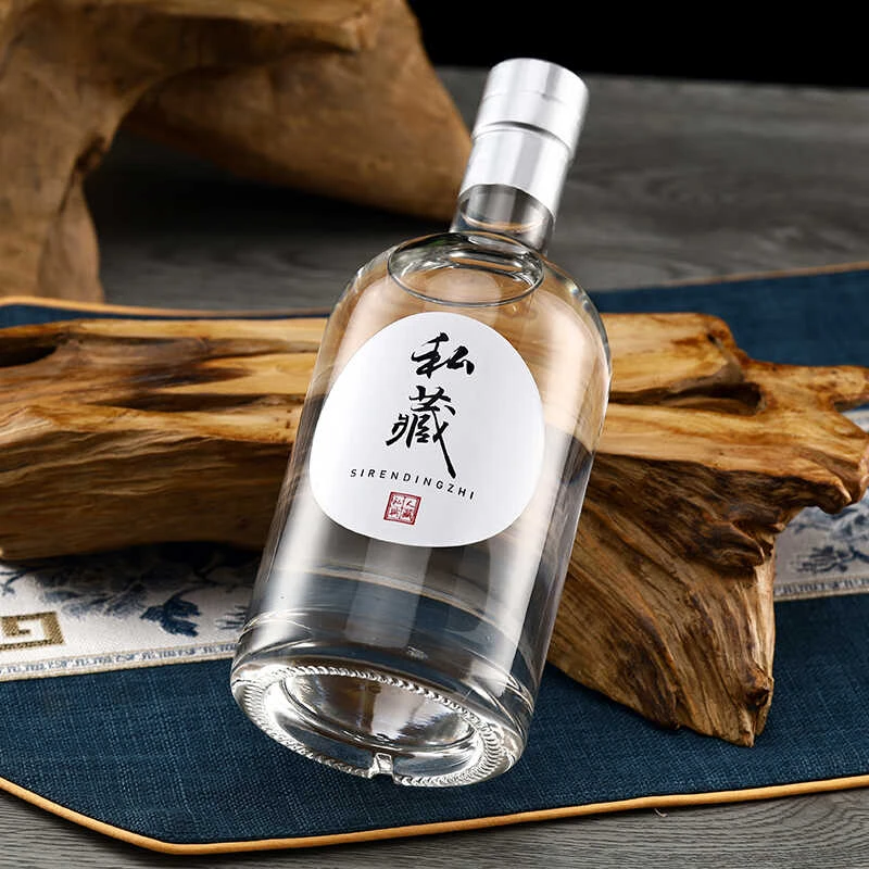 专用泡酒白酒瓶空酒瓶便携酿酒瓶密封一斤果酒瓶高档木塞存酒瓶子