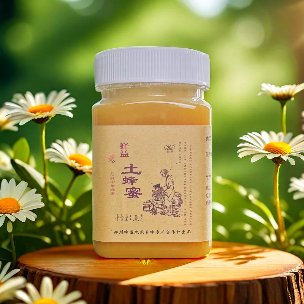自然成熟高浓度结晶滋补土蜂蜜500g*2瓶