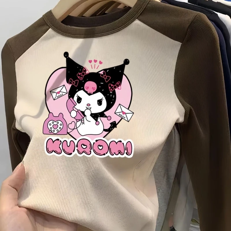 女童圆领打底衫2025秋季新款童装卡通印花韩版百搭加厚保暖上衣潮