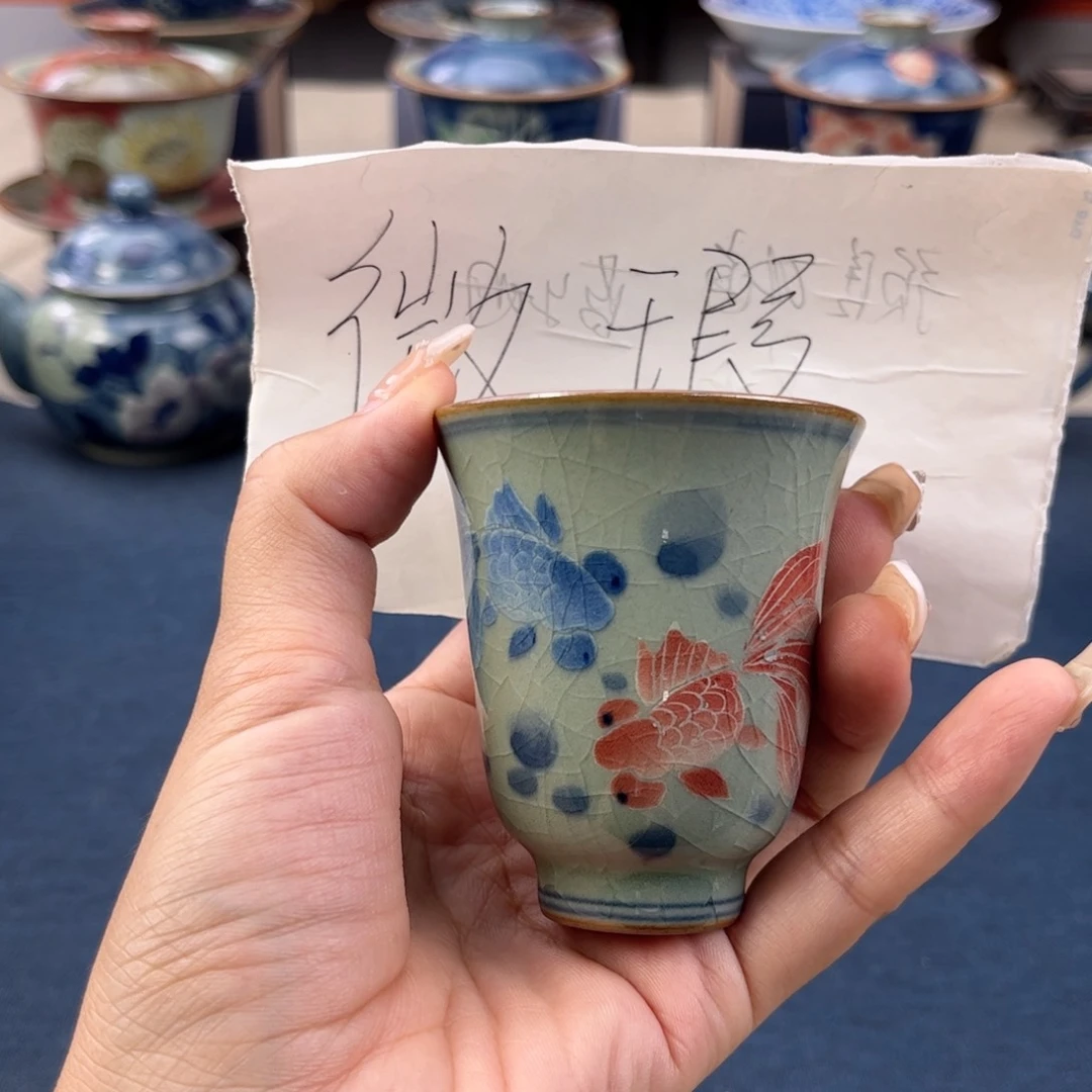 碟景德镇手绘手工茶具