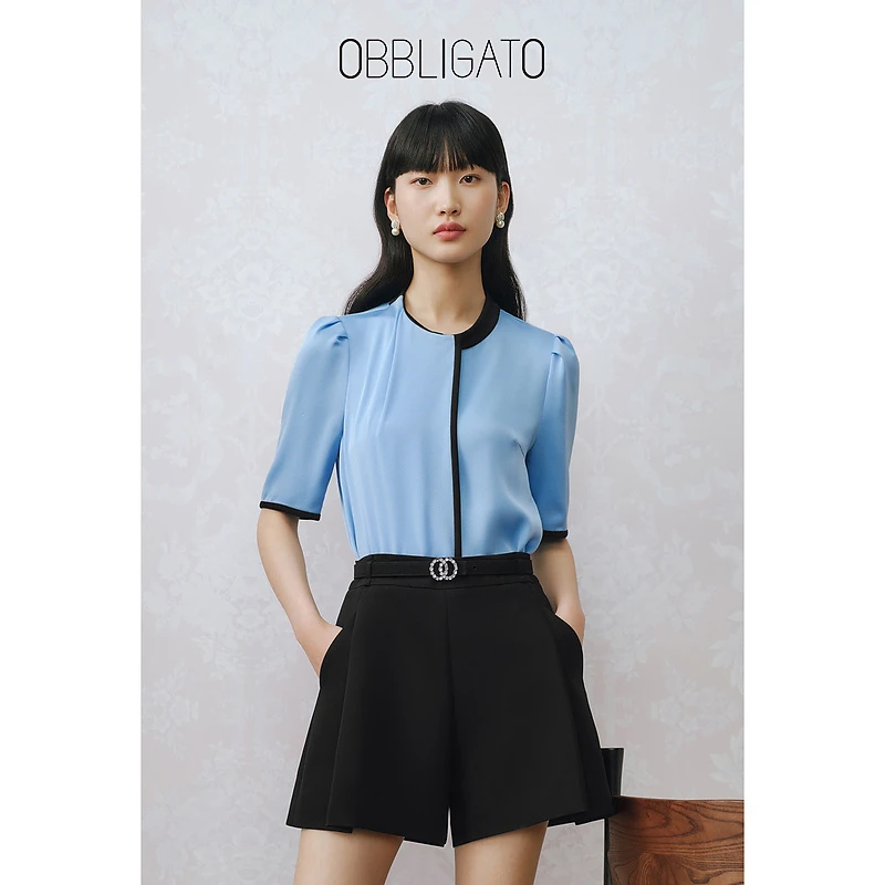 OBBLIGATO奥丽嘉朵  夏季1C63270060专选不对称修身女上衣
