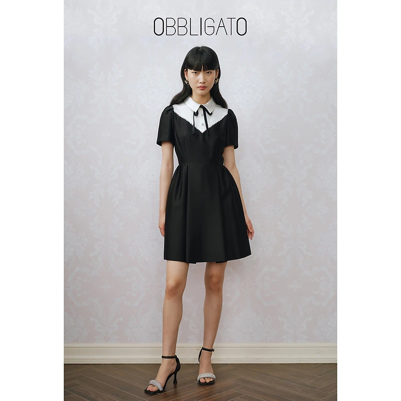 OBBLIGATO奥丽嘉朵  夏季1C63205580专选拼接气质连衣裙