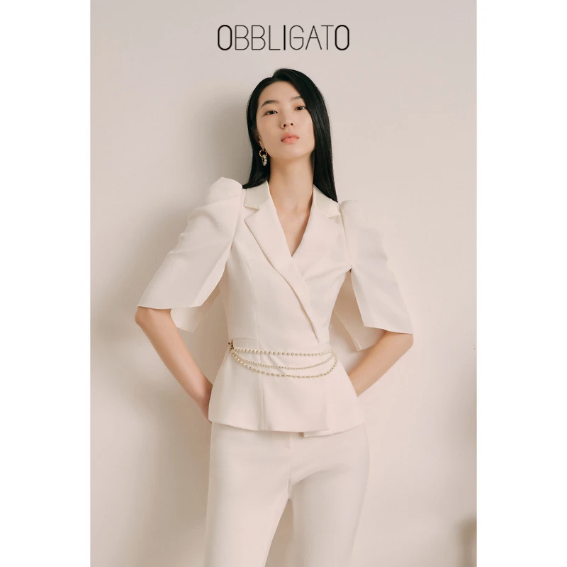 OBBLIGATO奥丽嘉朵1C33370030轻奢法式套装上衣连衣裙