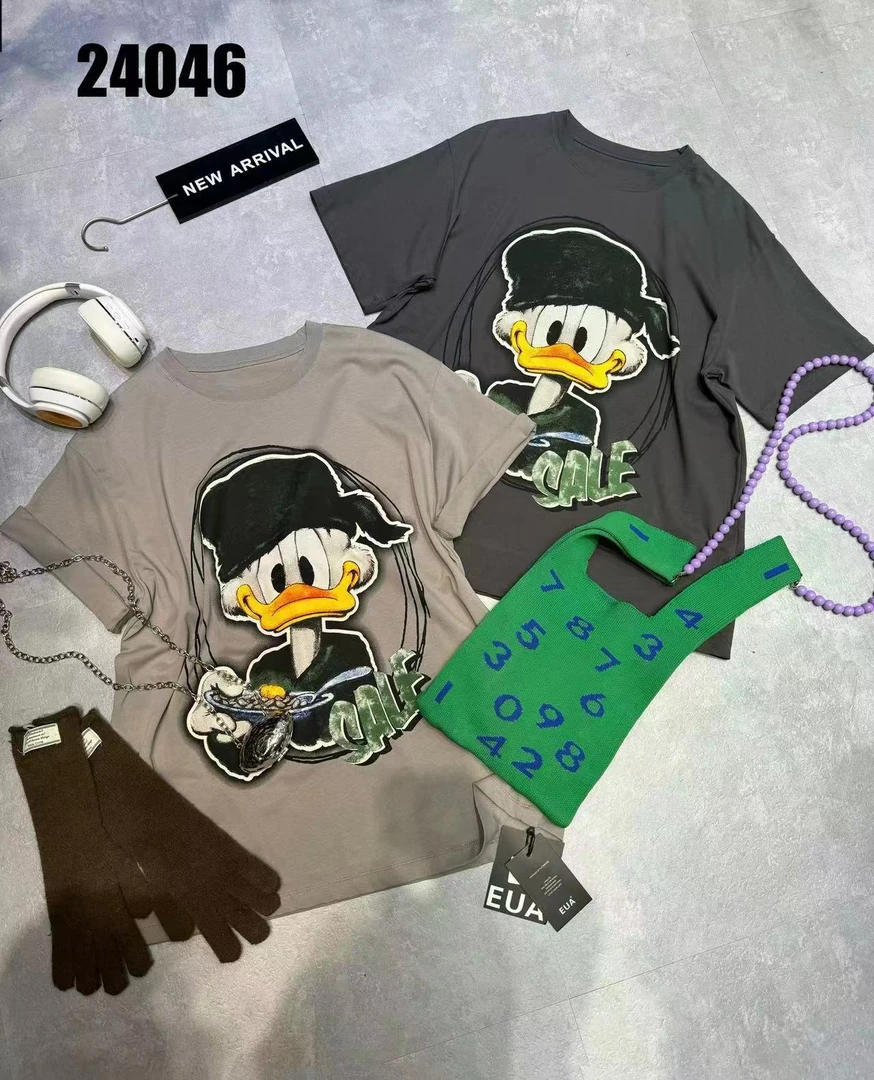 娜样美家  精选夏季唐老鸭卡通体桖24046