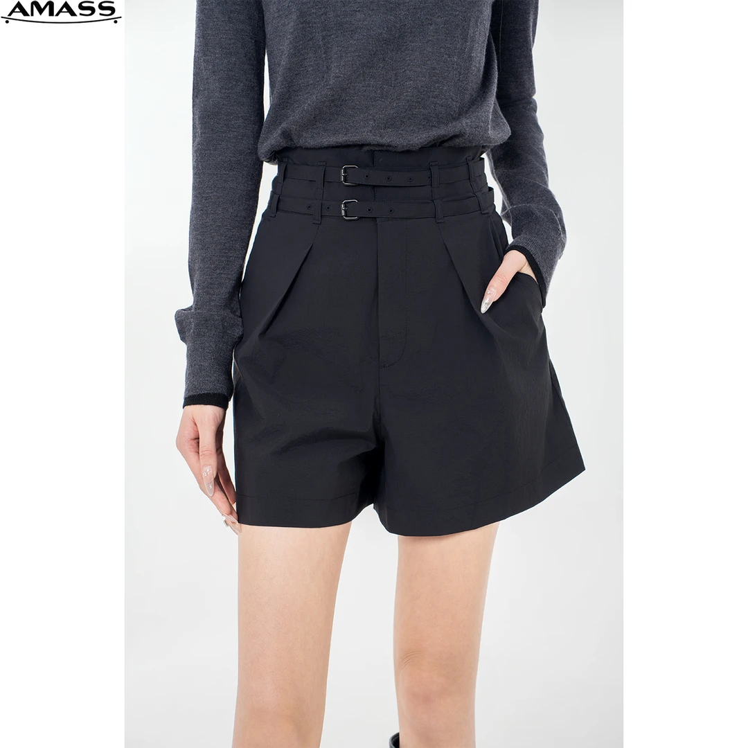 AMASS/阿玛施时尚休闲百搭宽松抽绳酷帅篇造型腰封短裤5100392