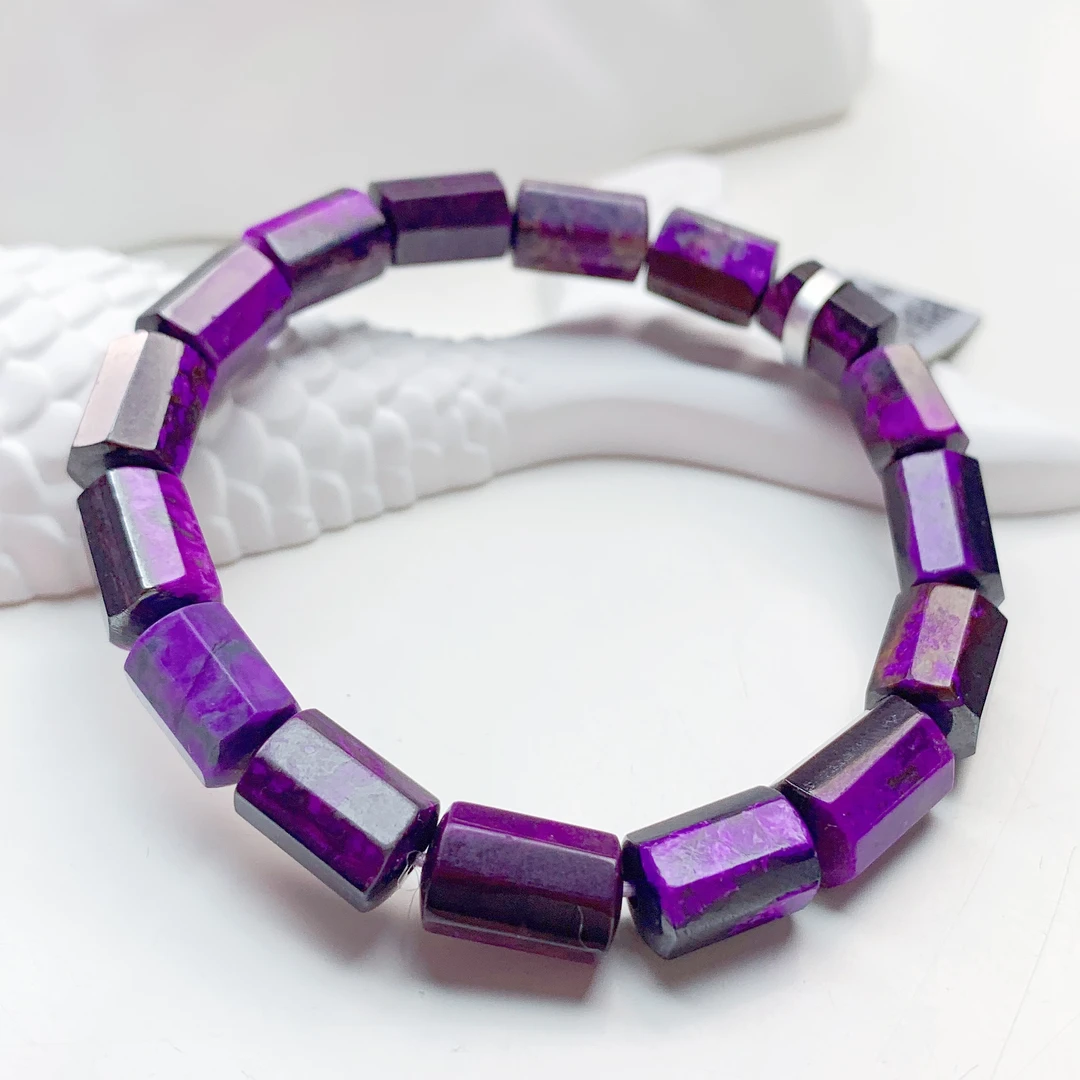 匡氏甄选 丝绒料帝王紫舒俱来八棱珠手链 Z-HL-A4084（多样性发一）