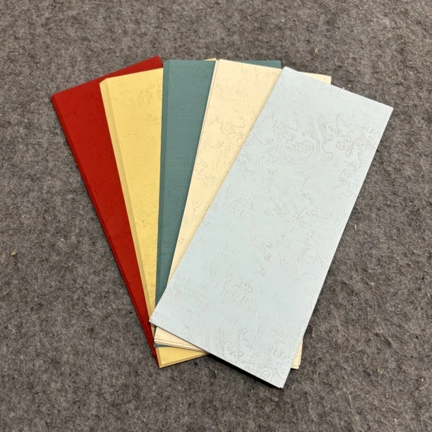 14*34cm蜡染半生熟瀛海一笔笺手工小楷宣纸书法