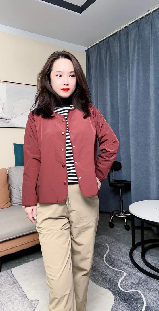 2866秋季新款百搭洋气女士休闲短款纯色外套轻薄