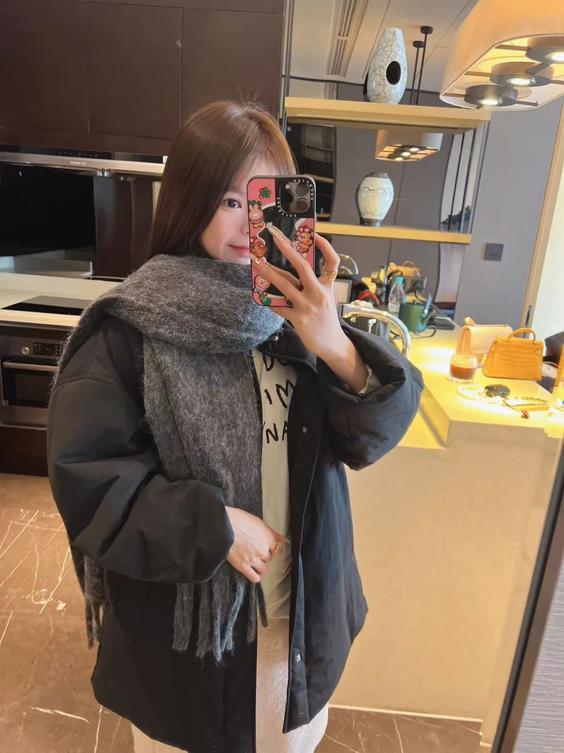 xxxwxz王希之  嫩芽绿/黑两色立领韩版棉衣外套#12943