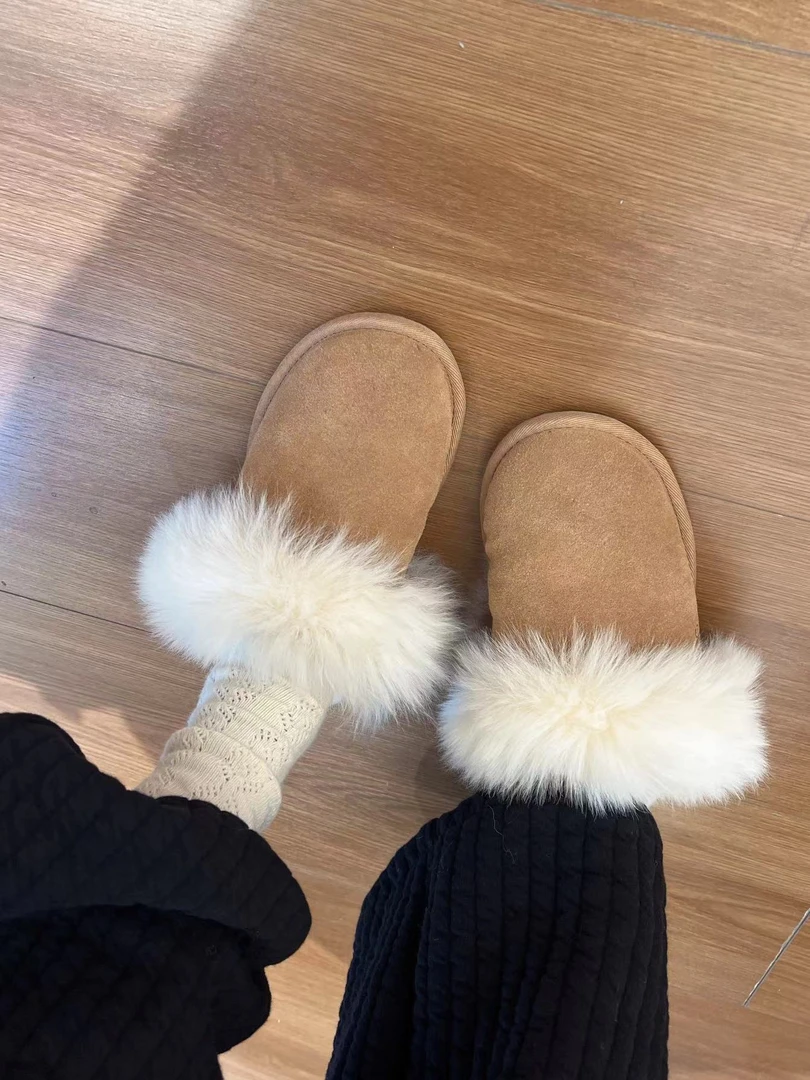 xxxwxz王希之  大毛拖皮毛一体雪地棉拖#a1006