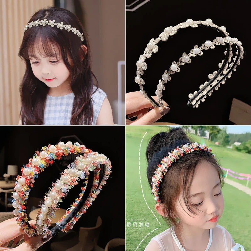 儿童发饰发卡发箍女童头饰夹子韩国宝宝珍珠头箍可爱公主防滑带齿