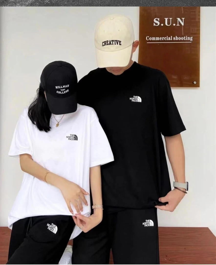 THE NORTH FACE/北面小标2024经典男女情侣T恤短袖休闲透气圆领