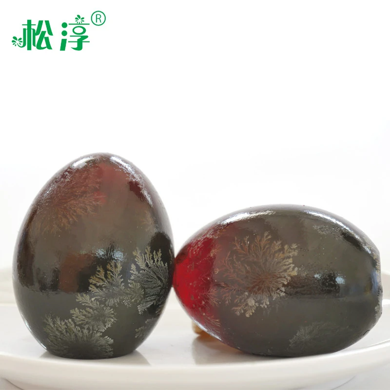 松淳松花蛋50-60克10枚20枚湖北特色无铅工艺溏心皮蛋