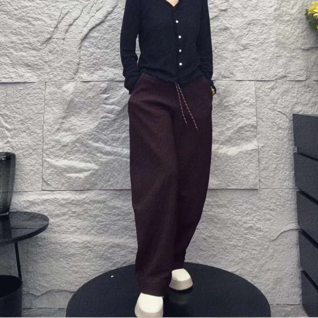 抽绳休闲弯刀裤