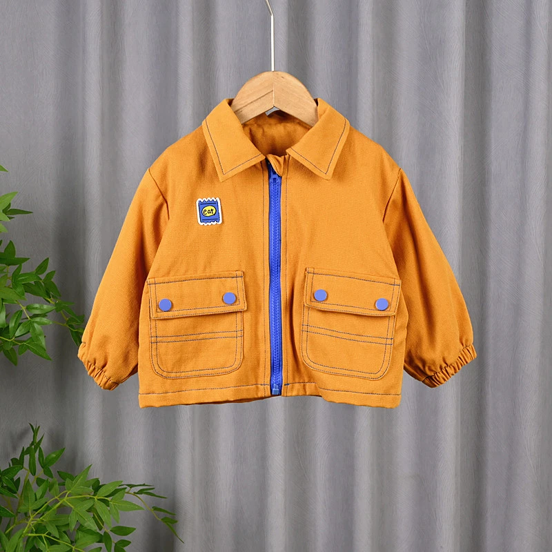 男童春秋外套韩版儿童洋气双层夹克衫潮宝宝上衣休闲春装小童衣服