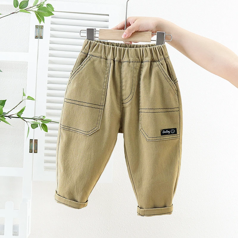男童裤子秋装2024新款宝宝宽松休闲长裤韩版儿童春秋小童帅气童装