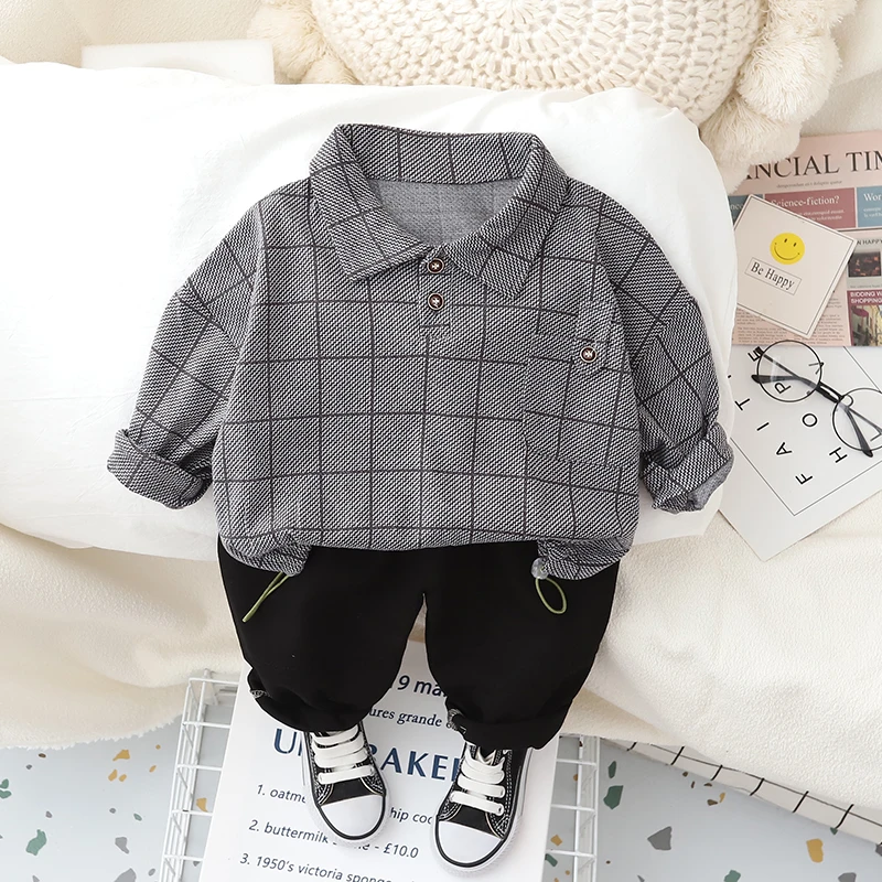 儿童秋装韩版套装2023新款宝宝春秋衣服童装男童秋季痞帅气时髦潮