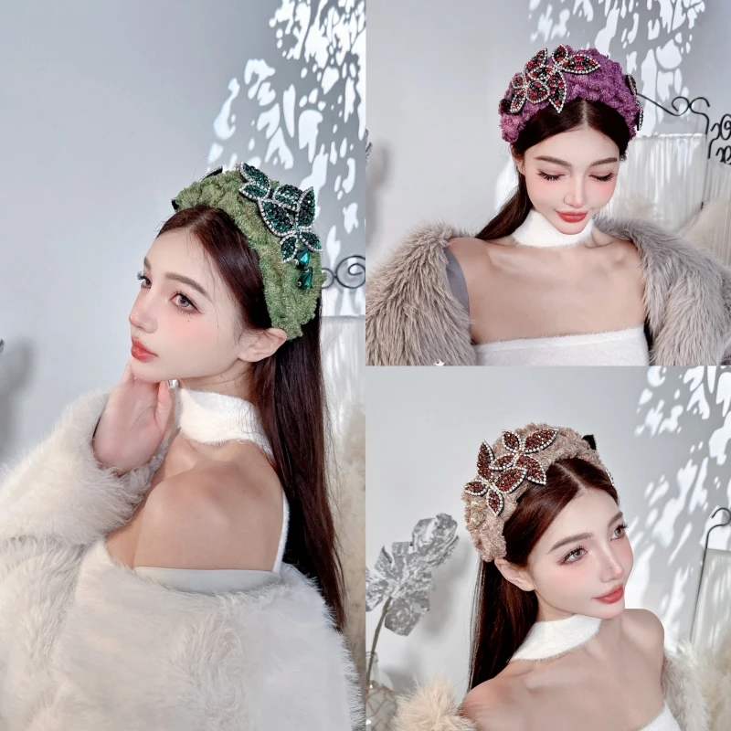 CREAMPP 原创满钻蝴蝶精灵混色亚麻九股编织饱满高颅顶发饰宽发箍