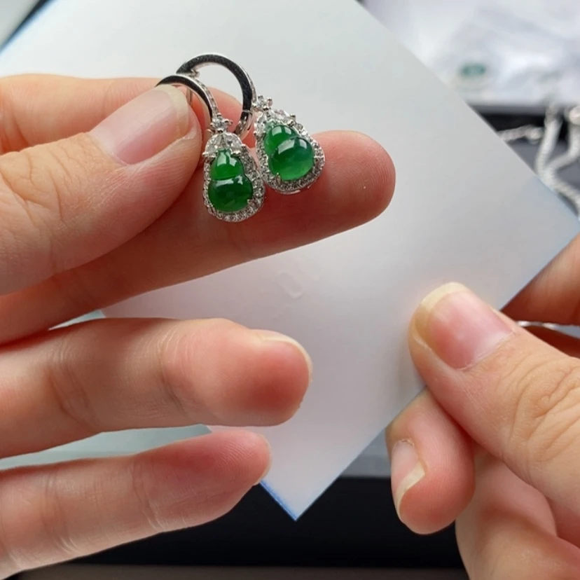 【闪购商品】翡翠手链银S925镀金镶嵌