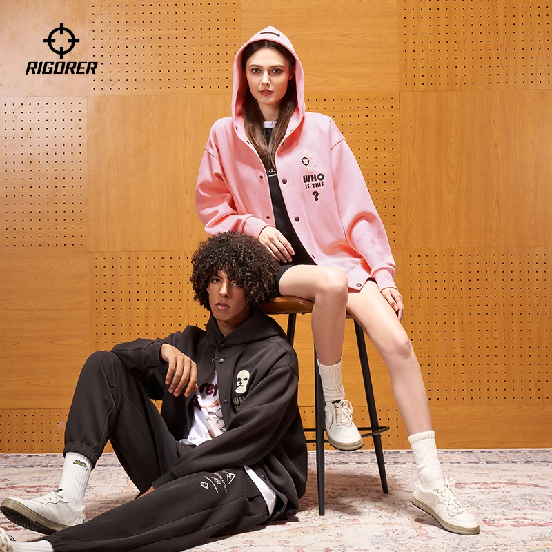 准者男款连帽针织外套-里夫斯春秋长袖运动时尚休闲宽松冬国潮