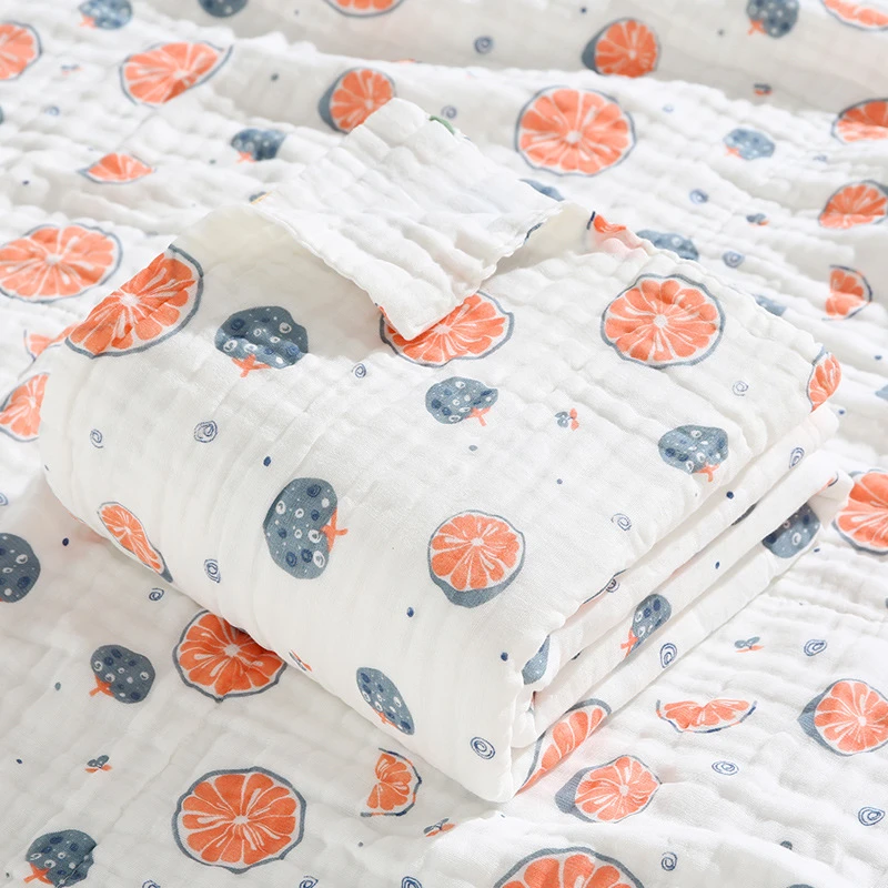 星舵六层高密童被纯棉儿童浴巾吸水宝宝纱布盖毯新生儿抱被 婴儿