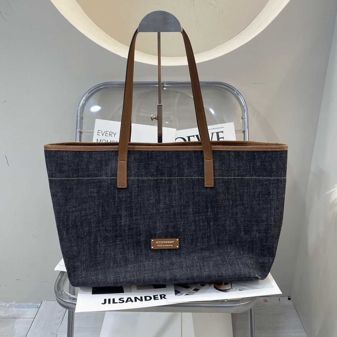 95新 BURBERRY/博柏利 巴宝莉牛仔手提包hs683