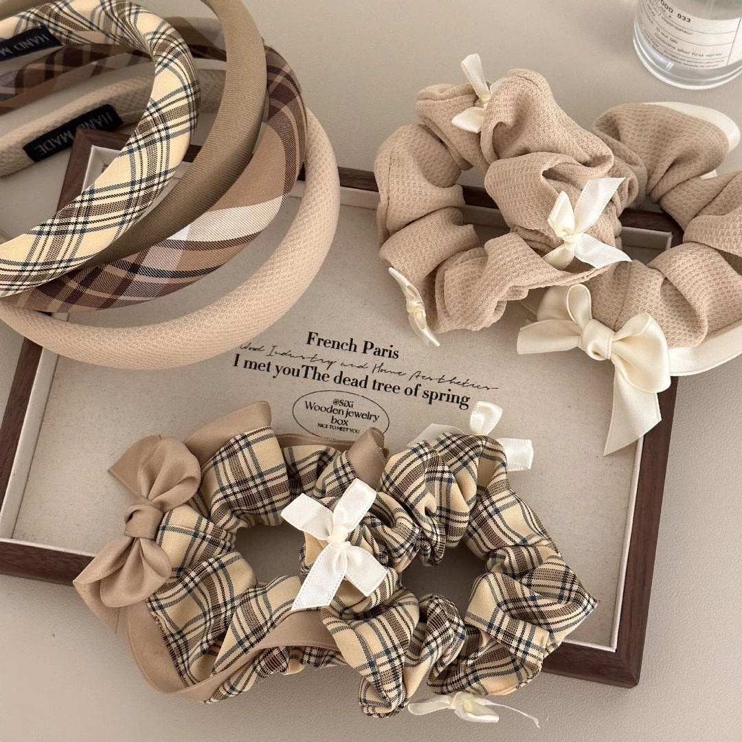 蝴蝶结大肠发圈秋冬新款2023年头饰头绳发绳高级感简约气质发饰品