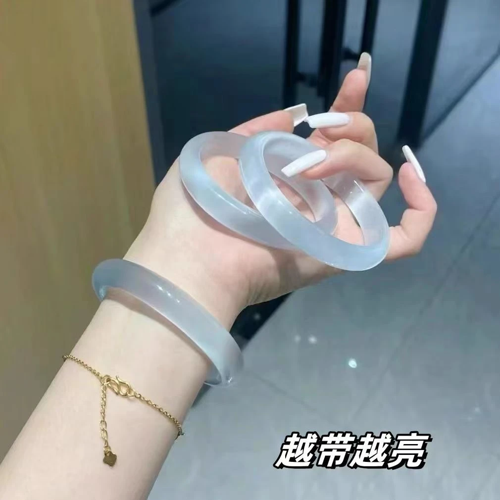 非金属玻璃手镯 新网红爆款猫Y石手镯少女古风高颜值配饰百搭显白