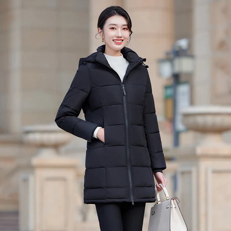 2025冬季新款职业棉袄棉服女中长防风保暖酒店销售工作服外套252